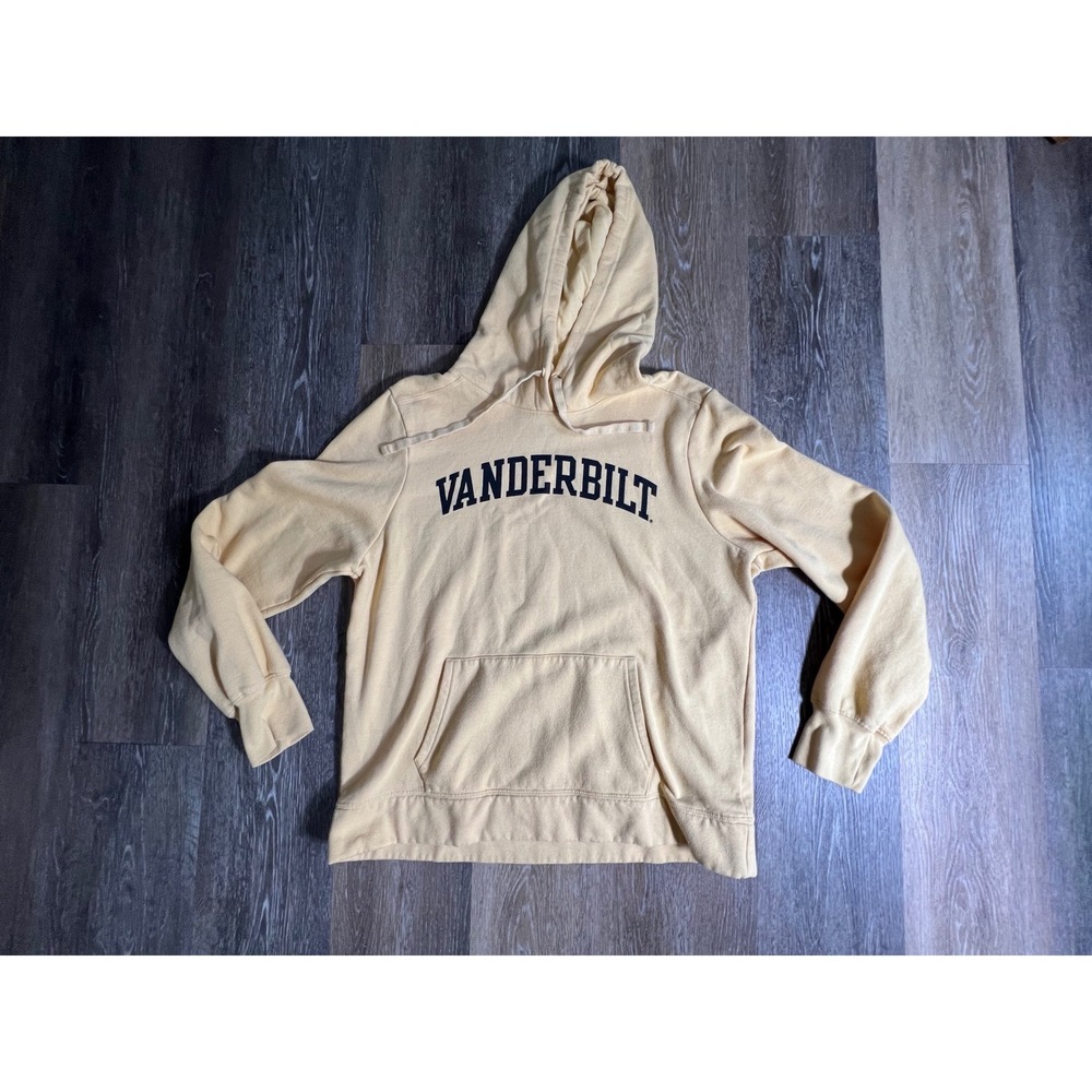 Redshirt Vanderbilt Hoodie Mens XL Yellow Pullover Graphic Sweatshirt